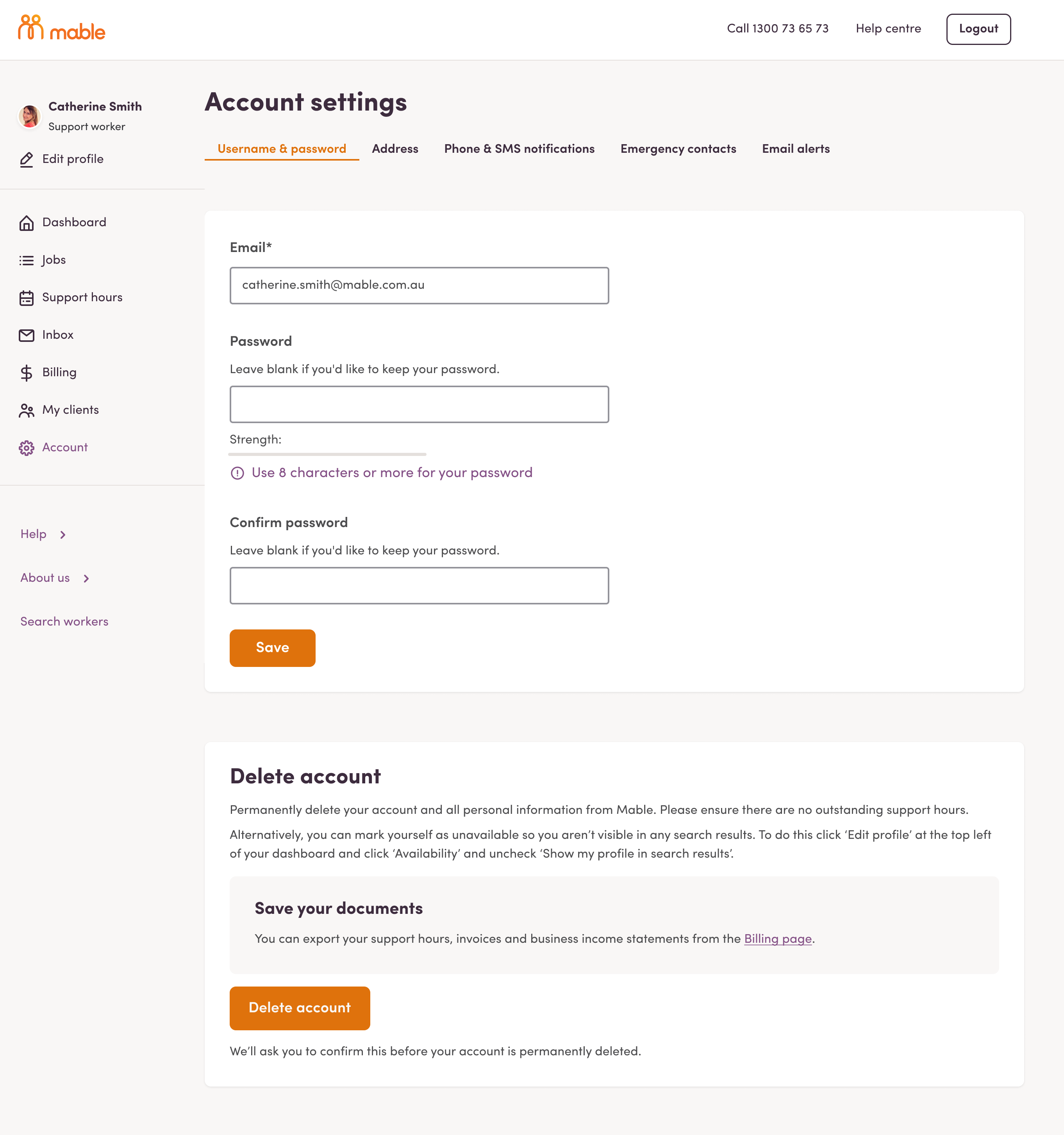 Account deletion for support workers and clients β Find Local Support ...
