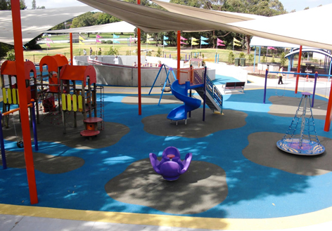 Timbrell Playground with slides and swings