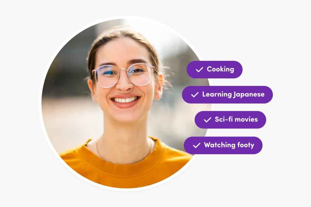 A support worker who's interests include cooking, learning Japanese, sci-fi movies and watching footy.