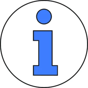 Lowercase letter i in a circle