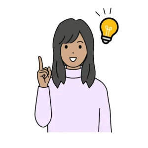 Illustration of a woman having an idea