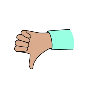 Illustration of a hand giving a thumbs down