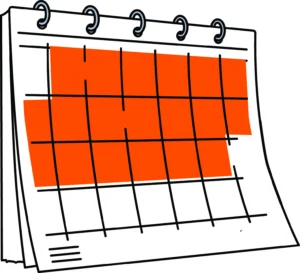 Illustration of a monthly calendar