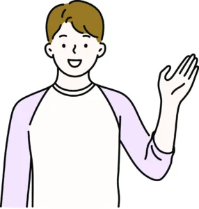 Illustration of a man waving