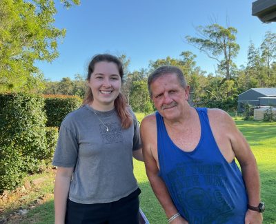 Briony and her client, Ian.