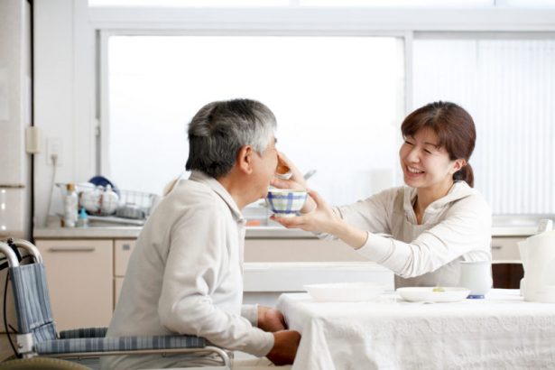 support worker and client